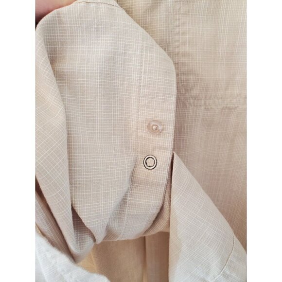 Vintage Scandia Woods Shirt Mens Size XL Button Up Short Sleeve Ivory Color - Picture 7 of 13